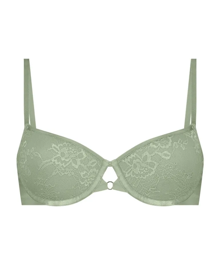 Lea Padded Underwired Bra - Green