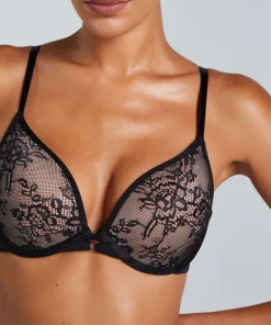 Lea Padded Underwired Push-Up Bra - Black
