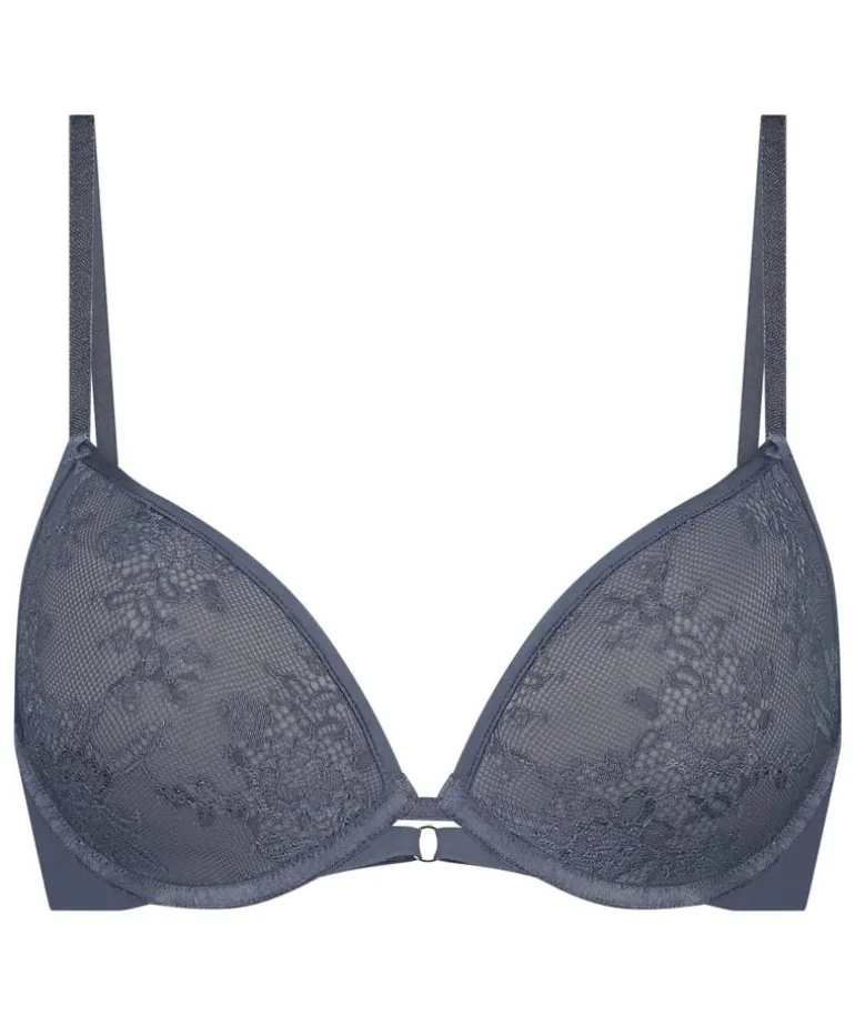 Lea Padded Underwired Push-Up Bra - Gray