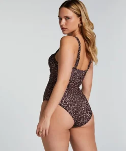 Leopard swimsuit - Brown