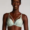Lillia Padded Push-Up Underwired Bra - Green