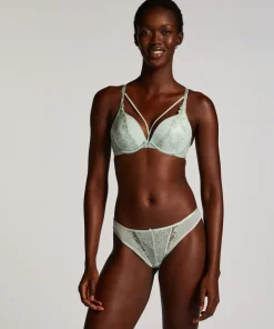 Lillia Padded Push-Up Underwired Bra - Green