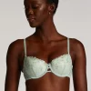 Lillia Padded Underwired Bra - Green