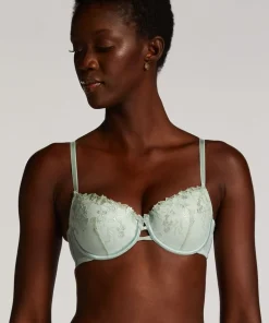 Lillia Padded Underwired Bra - Green