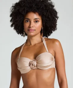 Lima Bandeau Bikini Top - Beige
