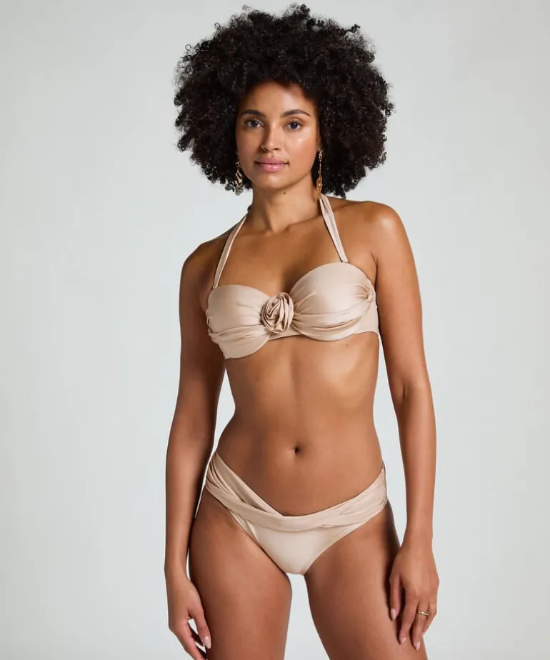 Lima Bandeau Bikini Top - Beige