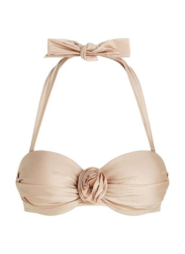 Lima Bandeau Bikini Top - Beige