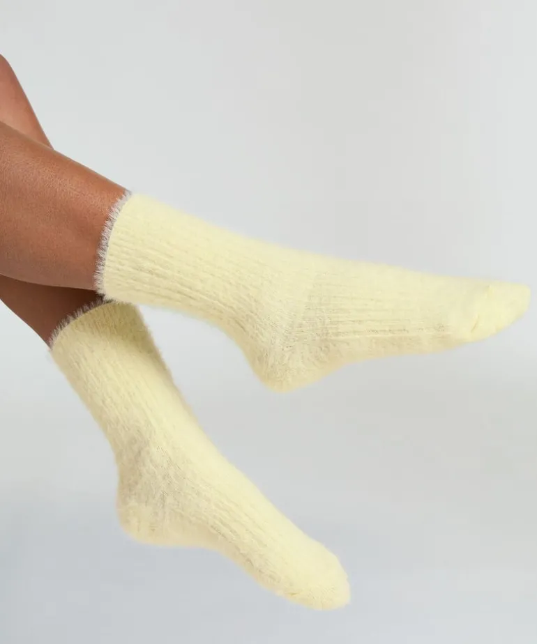 Liv Fluffy Socks - Yellow