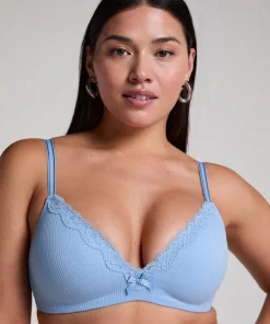 Lola Padded Non-Wired Bra - Blue