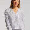 Long Sleeve Cotton Jacket - Blue