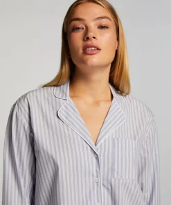 Long Sleeve Cotton Jacket - Blue