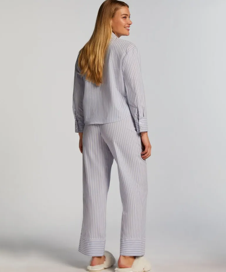 Long Sleeve Cotton Jacket - Blue