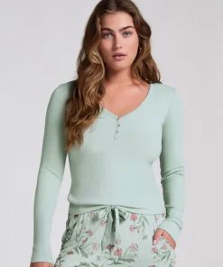 Long-Sleeved Pyjama Top - Green
