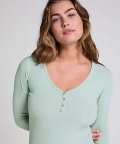 Long-Sleeved Pyjama Top - Green