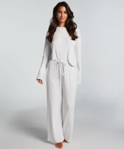 Long-Sleeved Pyjama Top - Beige