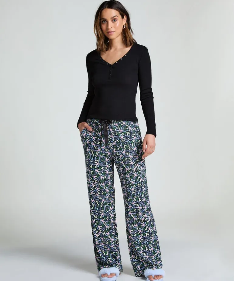 Long-Sleeved Pyjama Top - Black