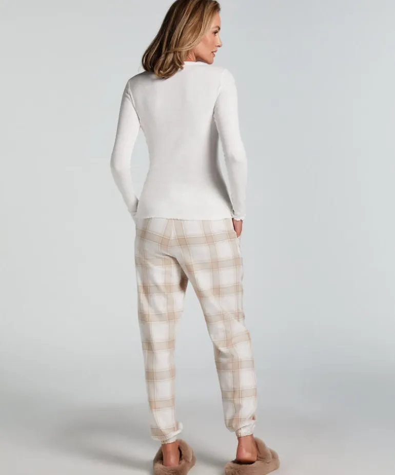 Long-Sleeved Pyjama Top - White