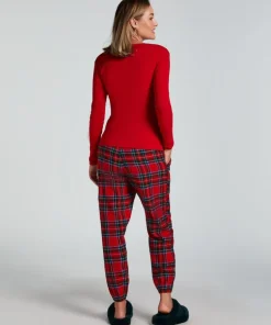 Long-Sleeved Pyjama Top - Red