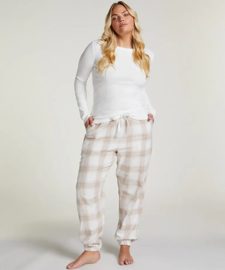 Long-Sleeved Pyjama Top - White