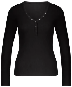 Long-Sleeved Pyjama Top - Black
