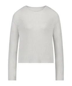 Long-Sleeved Pyjama Top - Beige