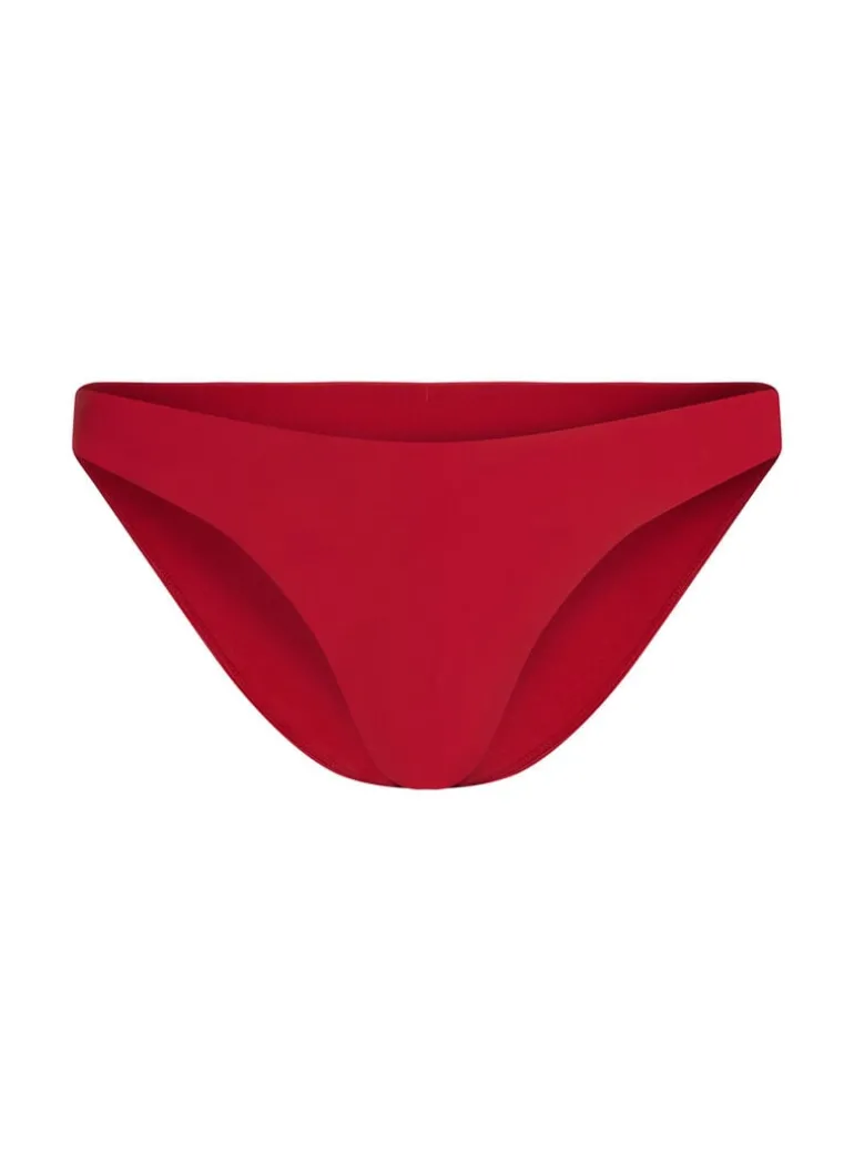 Luna High-Leg Bikini Bottoms - Red