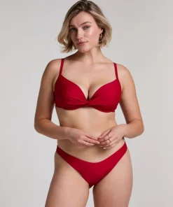 Luna padded bikini top - Red