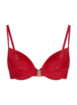 Luna padded bikini top - Red