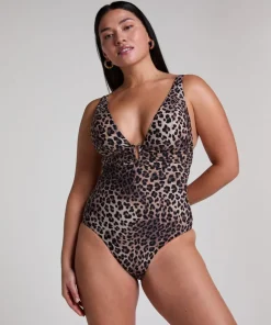 Luxe Animalia Shaping Bathingsuit - Brown