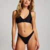Luxe High-Leg Bikini Bottoms - Black