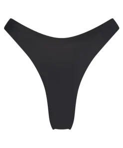Luxe High-Leg Bikini Bottoms - Black