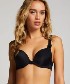 Luxe padded push-up bikini top Cup A - E - Black