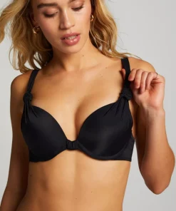 Luxe padded push-up bikini top Cup A - E - Black