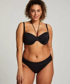 Luxe padded Underwired Bikini Top - Black