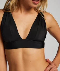 Luxe Triangle Bikini Top - Black