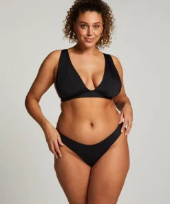 Luxe Triangle Bikini Top - Black