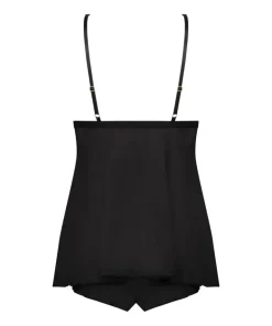Mariah Satin Babydoll - Black