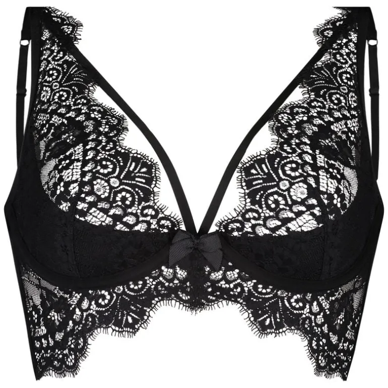Marilee Non-Padded Underwired Longline Bra - Black