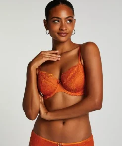 Marine Non-Padded Underwired Bra - Orange