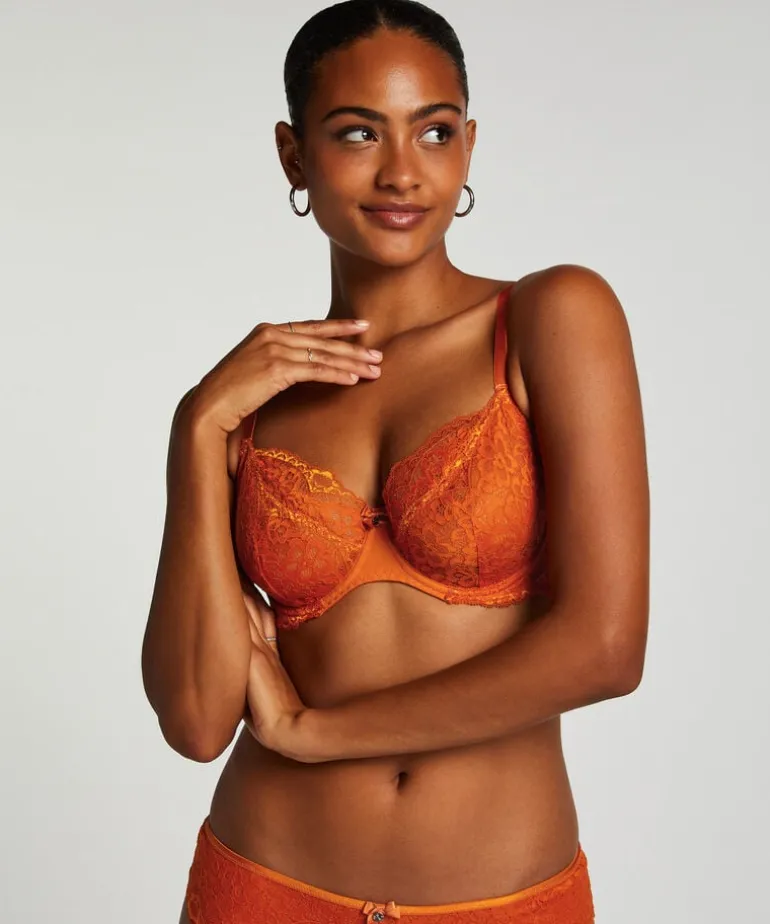 Marine Non-Padded Underwired Bra - Orange
