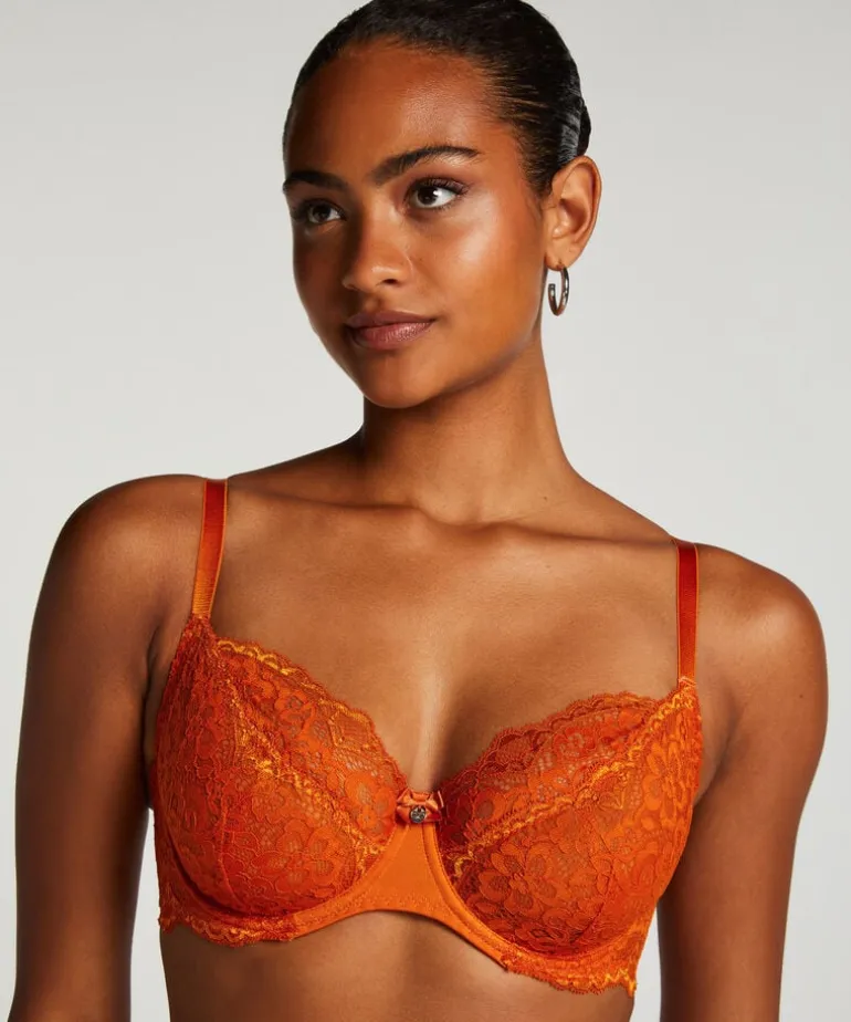 Marine Non-Padded Underwired Bra - Orange