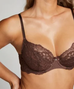 Marine Non-Padded Underwired Bra - Brown