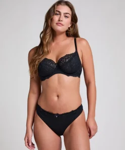 Marine Non-Padded Underwired Bra - Black