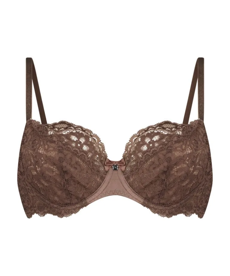 Marine Non-Padded Underwired Bra - Brown