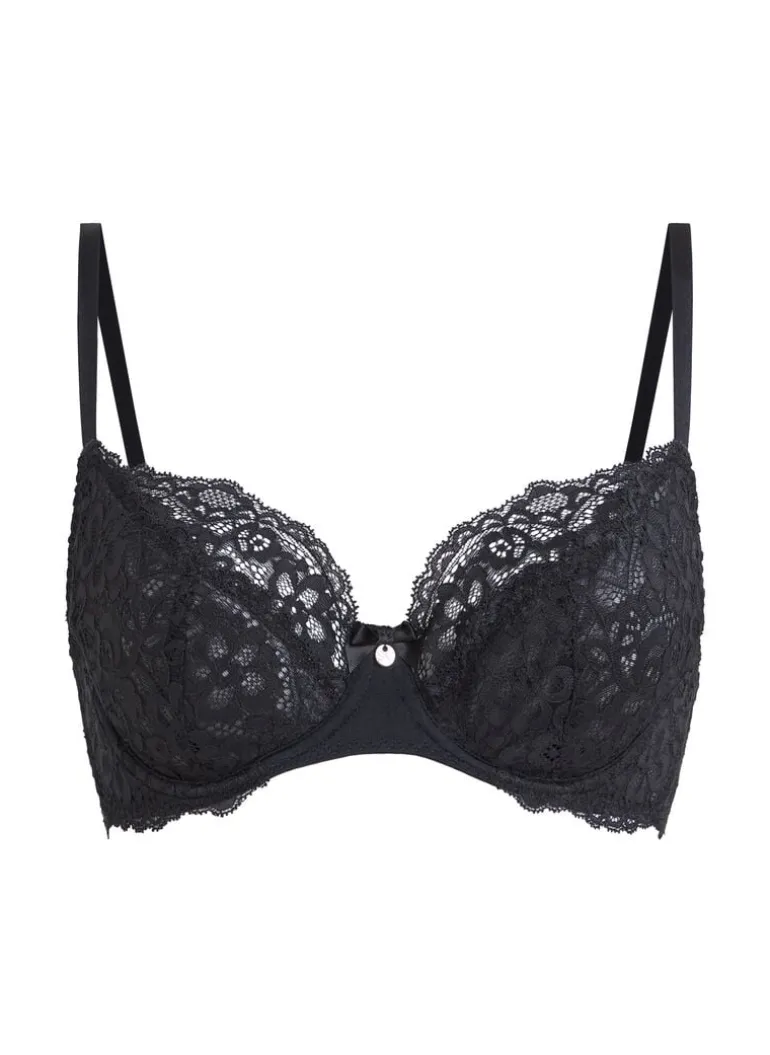 Marine Non-Padded Underwired Bra - Black