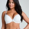 Marine Padded Push-Up Underwired Bra - White