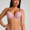 Marine Padded Push-Up Underwired Bra - Pink