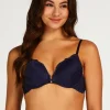 Marine Padded Push-Up Underwired Bra - Blue