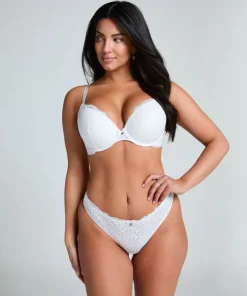 Marine Padded Push-Up Underwired Bra - White