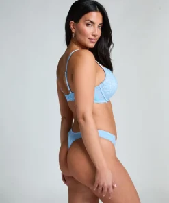 Marine Padded Push-Up Underwired Bra - Blue